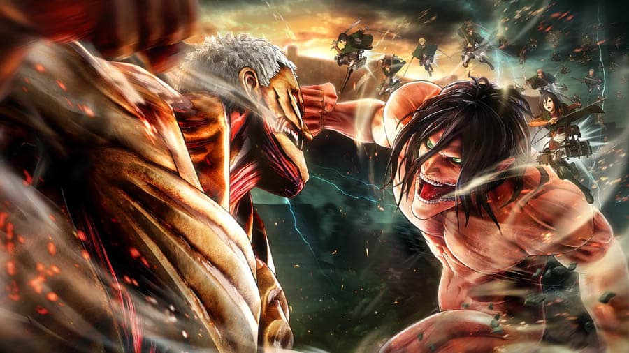 The Official Picture of Attack on Titan 2 with its characters, One of best anime games on ps4.