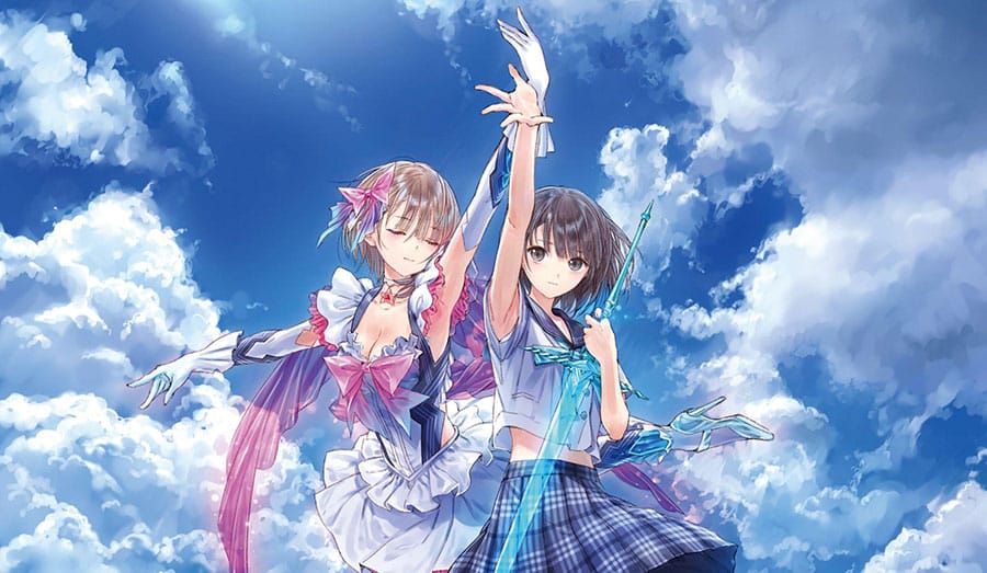 The Official Picture of Blue Reflection with its characters, One of best anime games on ps4.