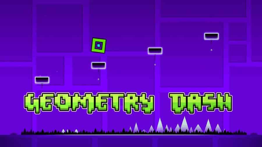 An official photo of Geometry Dash, one of the best arcade games for iOS.