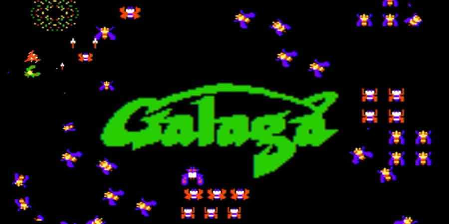 The Official Picture of Galaga, One of best arcade games for pc.