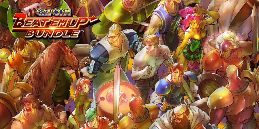 The Official Picture of Capcom Beat 'Em Up Bundle with its characters, One of best arcade games for switch.