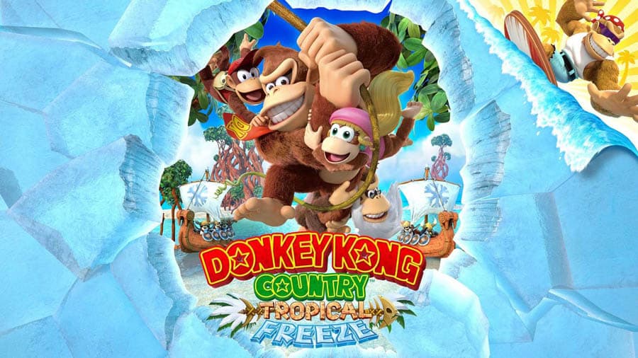 The Official Picture of Donkey Kong Country: Tropical Freeze with its characters, One of best arcade games for switch.