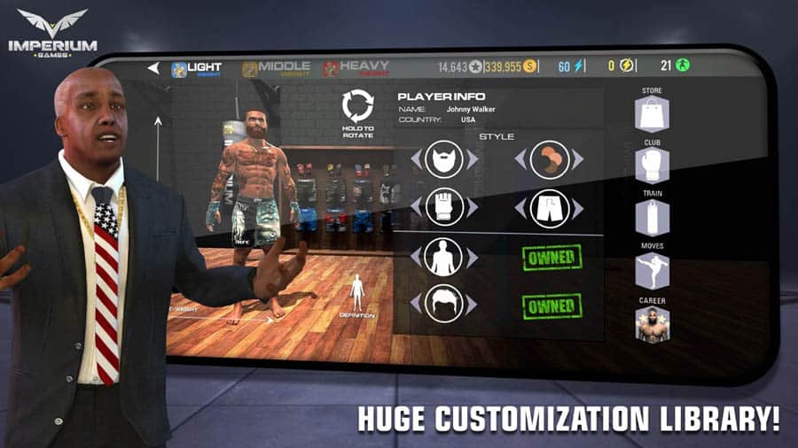 An official photo of MMA Fighting Clash, one of the best boxing games for ios.