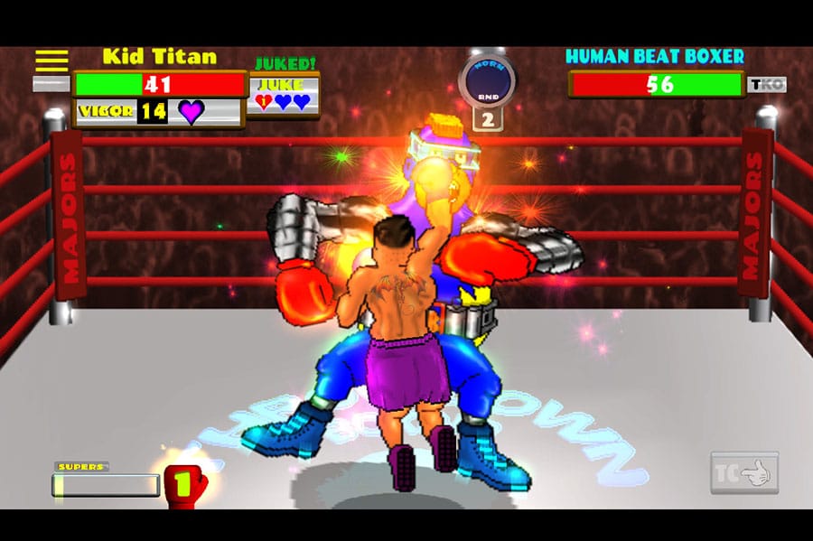 A wallpaper of Throwdown Boxing 2, one of the best boxing games for pc.