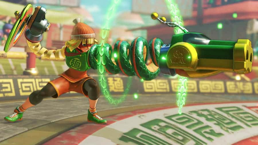 A picture of ARMS, one of the best boxing games for switch.