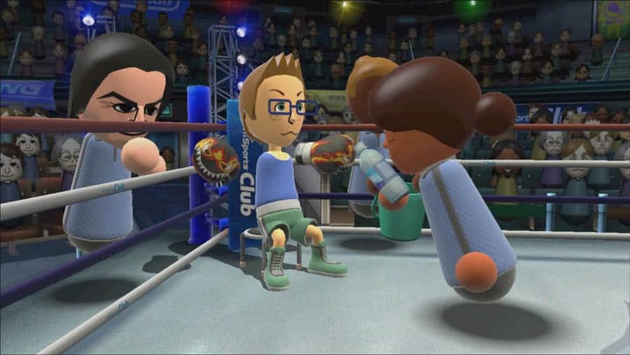 An official wallpaper of Wii Sports Boxing, one of the best boxing games for switch.