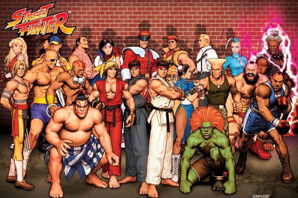 The Official Picture of Street Fighter II with its characters, One of best emulator games for android.