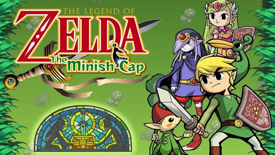 The Official Picture of The Legend of Zelda: Minish Cap with its characters, One of best emulator games for android.