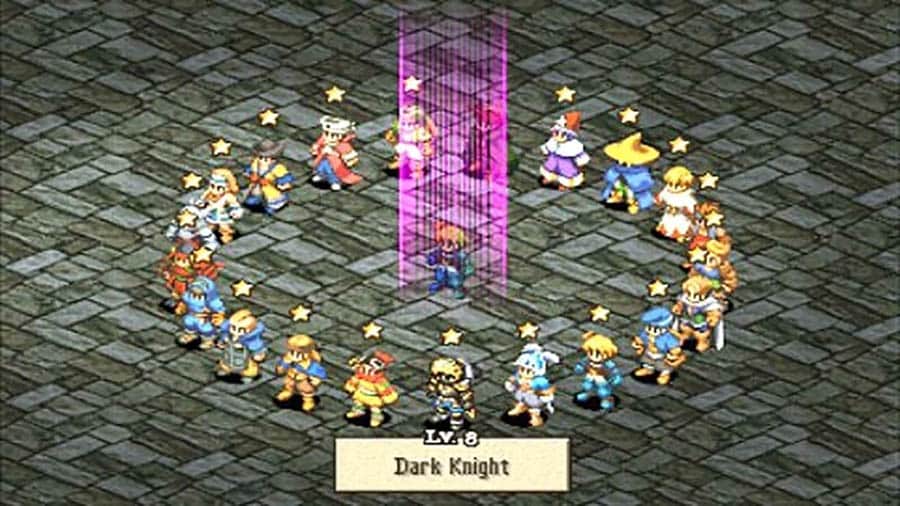 in game Picture of Final Fantasy Tactics: War of the Lions with its characters, One of best emulator games for android.