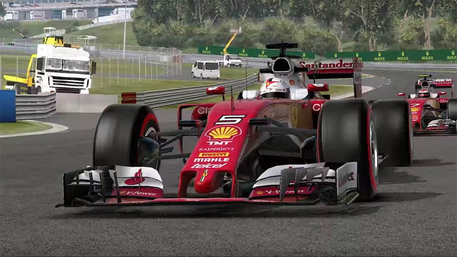 A picture of F1 2016, one of the best formula 1 games for android.