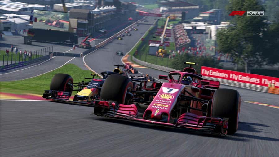 A picture of F1 2018, one of the best formula 1 games for steam.