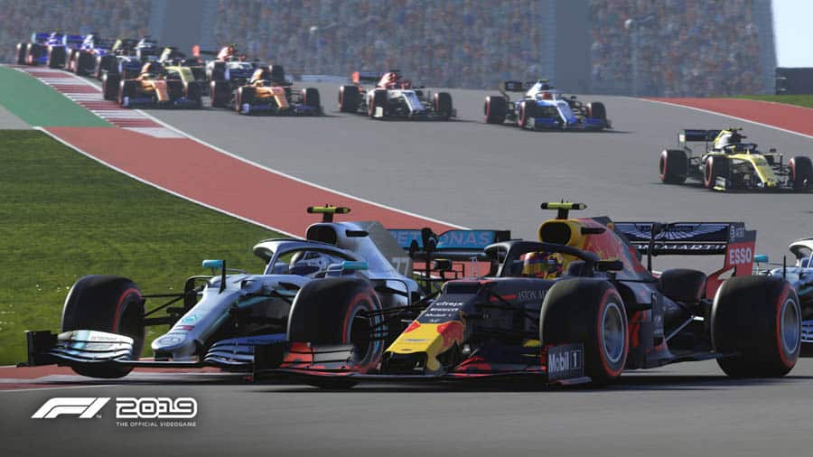 A picture of F1 2019, one of the best formula 1 games for steam.