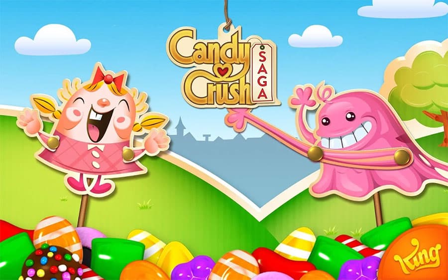 The Official Picture of candy crush with its character.