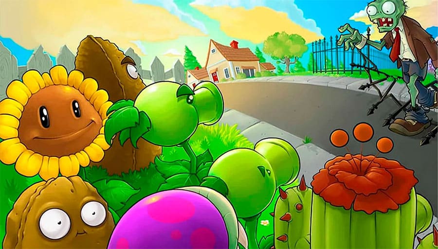 The Official Picture of Plants vs. Zombies with its characters.