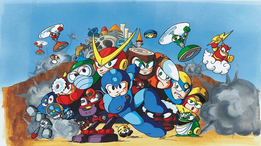 The Official Picture of Mega Man 2 with its characters.