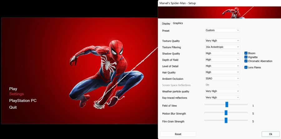 A picture of Spider-Man on the emulator.