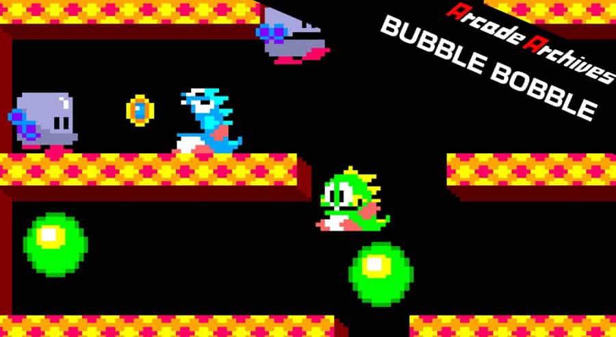 A picture of Bubble Bobble, one of the best retro games on android.