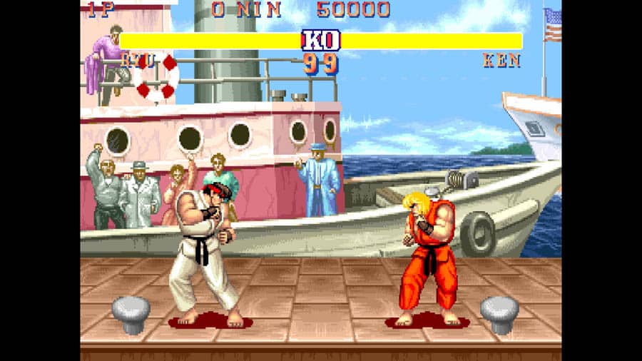 A picture of Street Fighter ll, one of the best retro games on android.