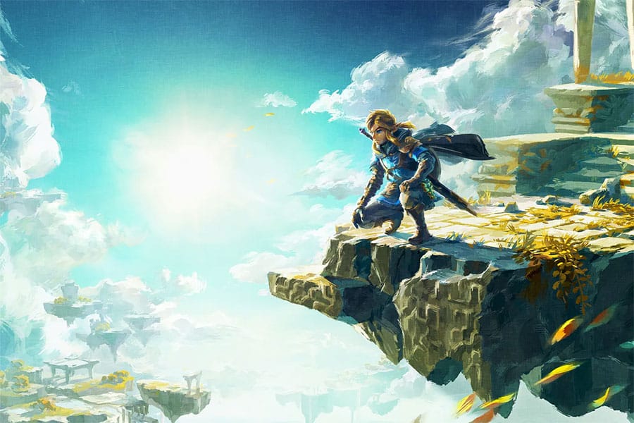 The Official Picture of The Legend of Zelda with Link, One of best retro games on pc.