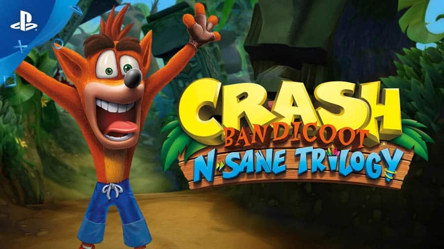 The Official Picture of Crash Bandicoot N. Sane Trilogy with Crash, One of best retro games on ps4.