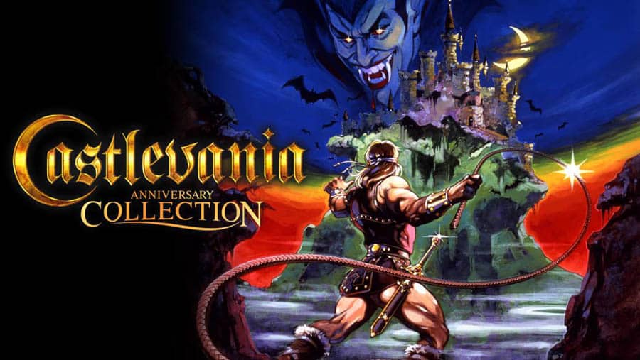 The Official Picture of Castlevania Anniversary Collection with its character, One of best retro games on ps4.