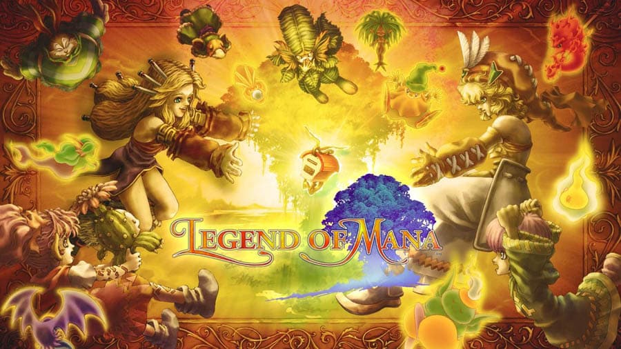 The Official Picture of The Legend of Mana with its characters, One of best retro games on ps5.