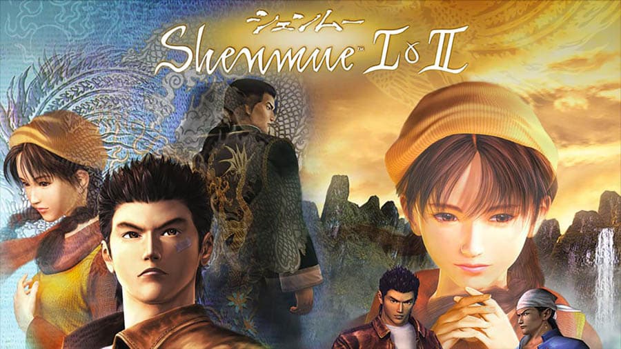 The Official Picture of Shenmue I & II with its characters, One of best retro games on ps5.