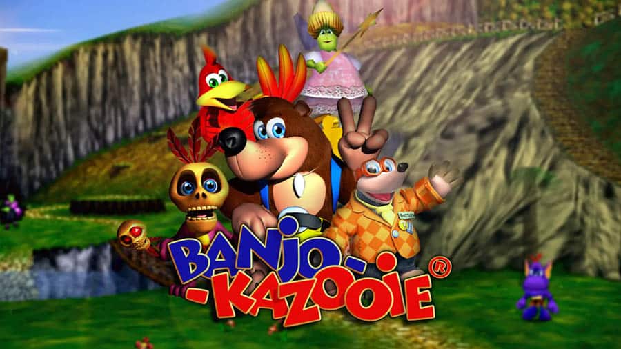 The Official Picture of Banjo-Kazooie with its characters, One of best retro games on xbox.