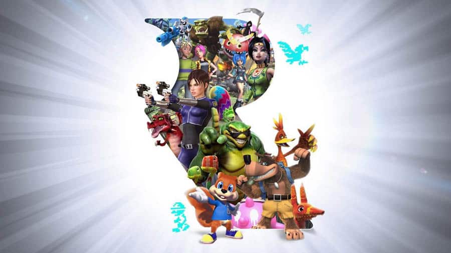 The Official Picture of Rare Replay with its characters, One of best retro games on xbox.