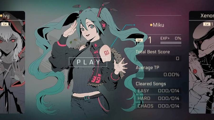 A picture of Cytus ||, one of the best rhythm games on android.