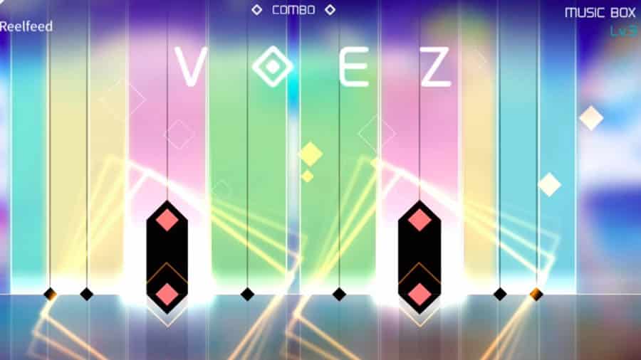 A photo of VOEZ, one of the best rhythm games on android.