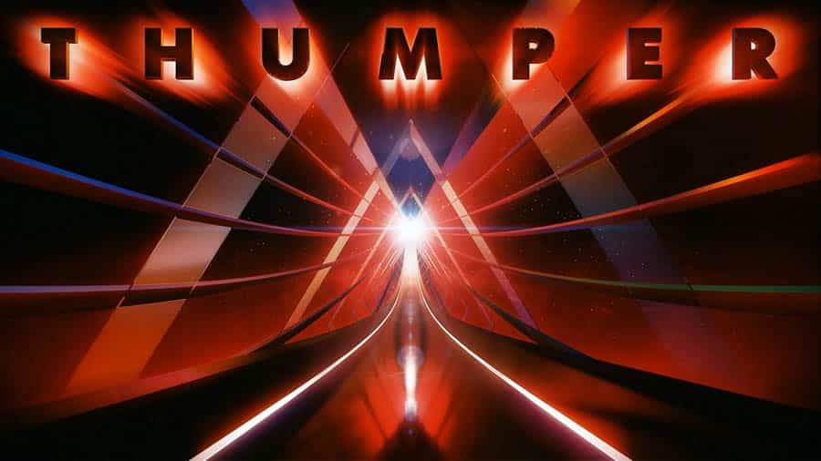 A picture of Thumper, one of the best rhythm games on iOS.