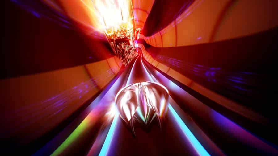 A picture of Thumper, one of the best rhythm games on steam.