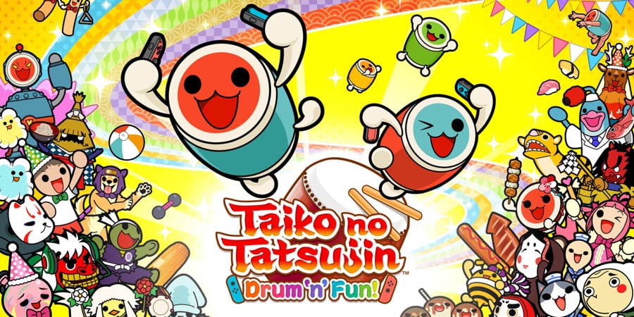 A wallpaper of Taiko no Tatsujin, one of the best rhythm games on switch.