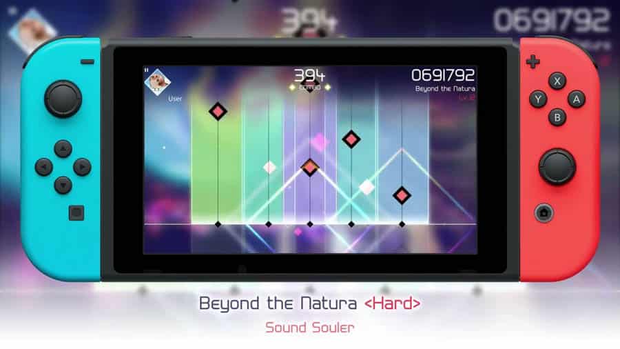 A photo of VOEZ, one of the best rhythm games on switch.