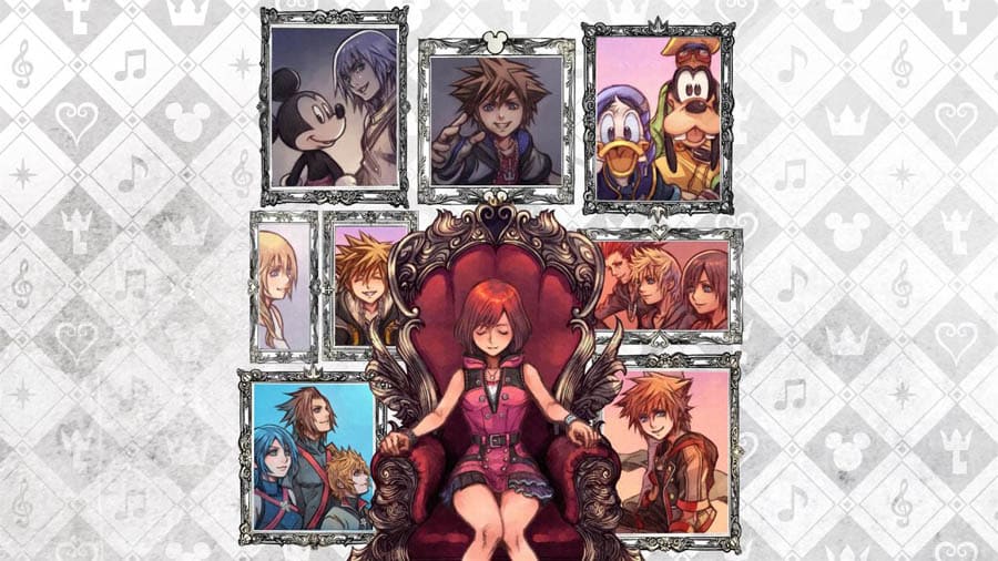 The Official Picture of Kingdom Hearts: Melody of Memory with its characters, One of best rhythm games on xbox.