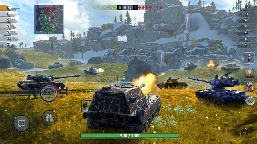 An official picture of the game, featuring tank fights.