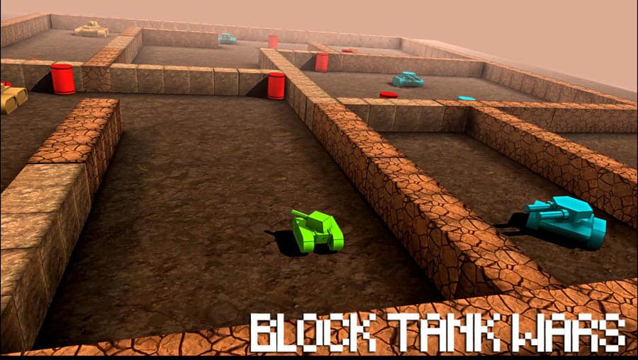 A picture of Block Tank Wars 2, one of the best tank games for ios.