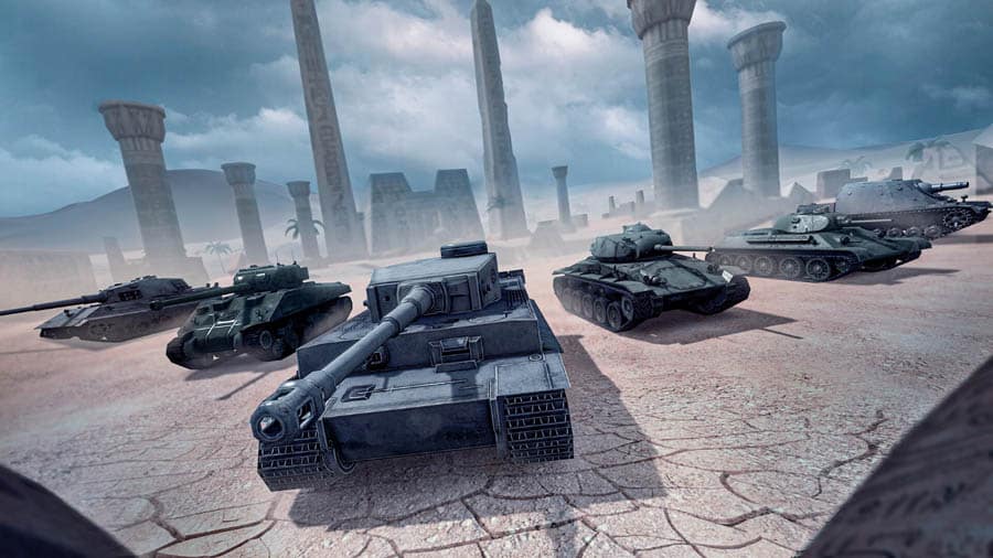 One of the pictures of the game, featuring its tanks.