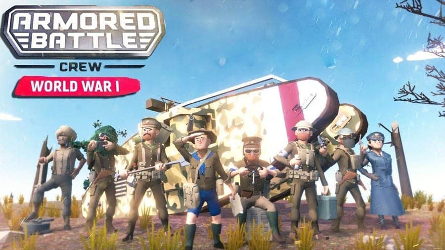 The Official Picture of Armored Battle Crew with its characters, One of best tank games for pc.