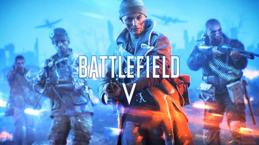 The Official Picture of Battlefield V with its characters, One of best tank games for pc.