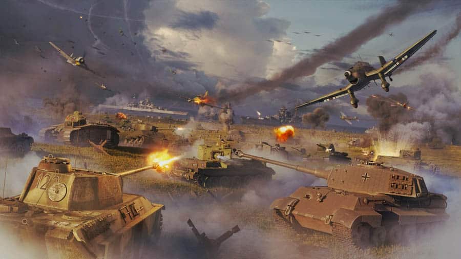 An official wallpaper of Panzer Corps 2, one of the best tank games for ps4.