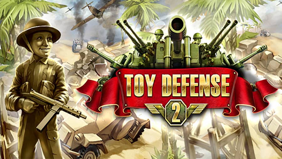 The Official Picture of Toy Defense 2 with its characters, One of best tower defense games for pc.