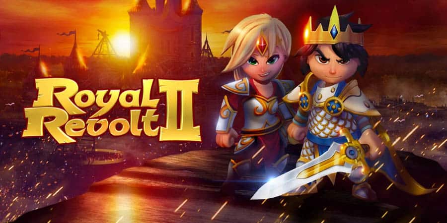 The Official Picture of Royal Revolt 2 with its characters, One of best tower defense games for pc.