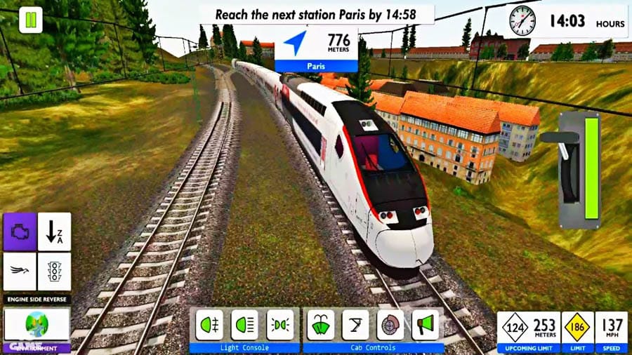 A picture of Euro Train Simulator 2, one of the best train games for android.