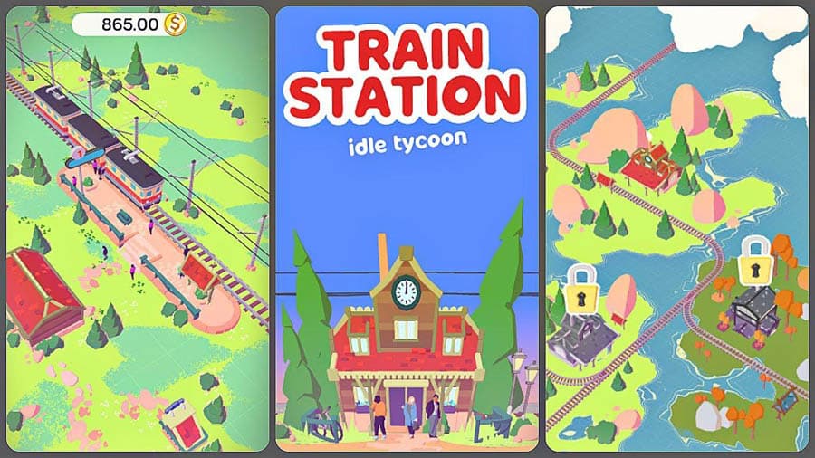 The Official Picture of Train Station: Idle Tycoon, One of best train games for ios.