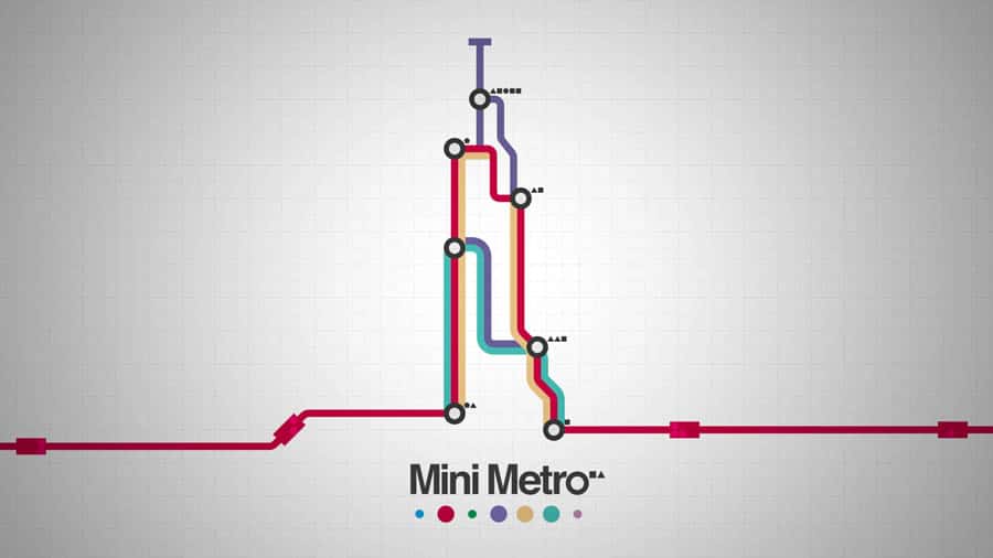 The Official Picture of Mini Metro, One of best train games for pc.