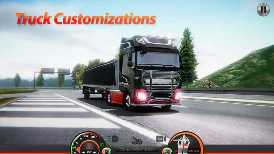 in game Picture of Truckers of Europe 2, One of best truck games for ios.