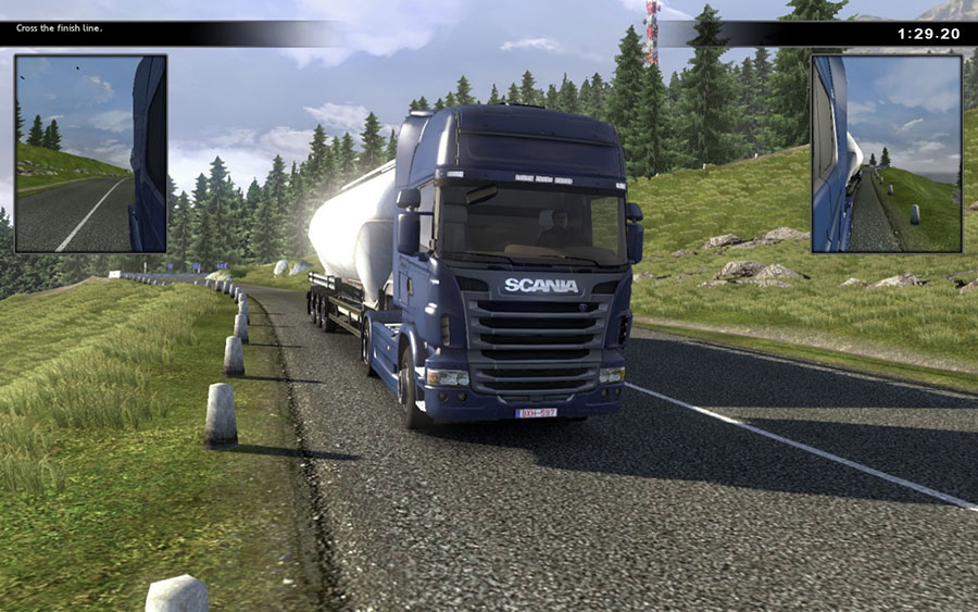 An official picture of the game, featuring a Scania truck.