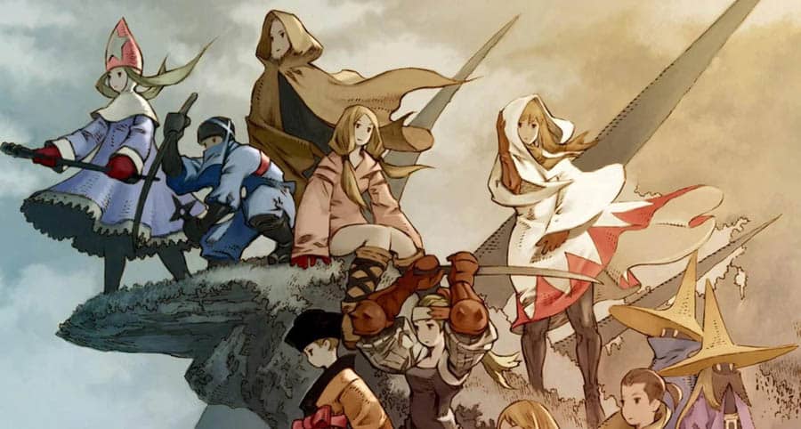 The Official picture of Final Fantasy Tactics: The War of the Lions with its characters, One of Best Turn-Based Strategy Games for PS4.